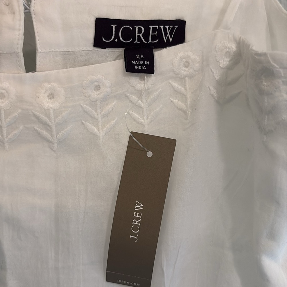 NWT J.Crew White Embroidered Sorento Dress - Picture 4 of 12